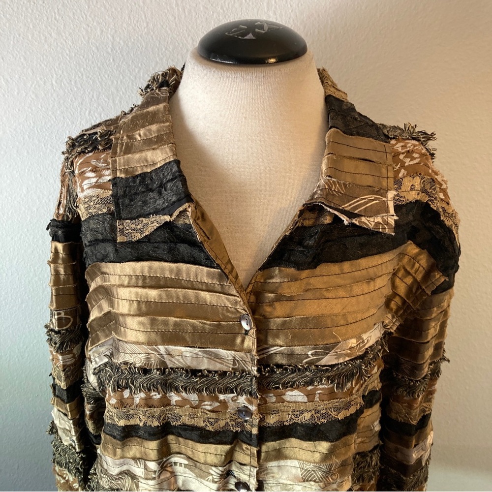 Tantrums Collection Multi Color & Texture Silk Bl… - image 2